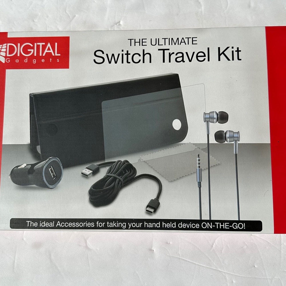 THE ULTIMATE Switch Travel Kit for Nintendo switch-case, earbuds, charger NIB
